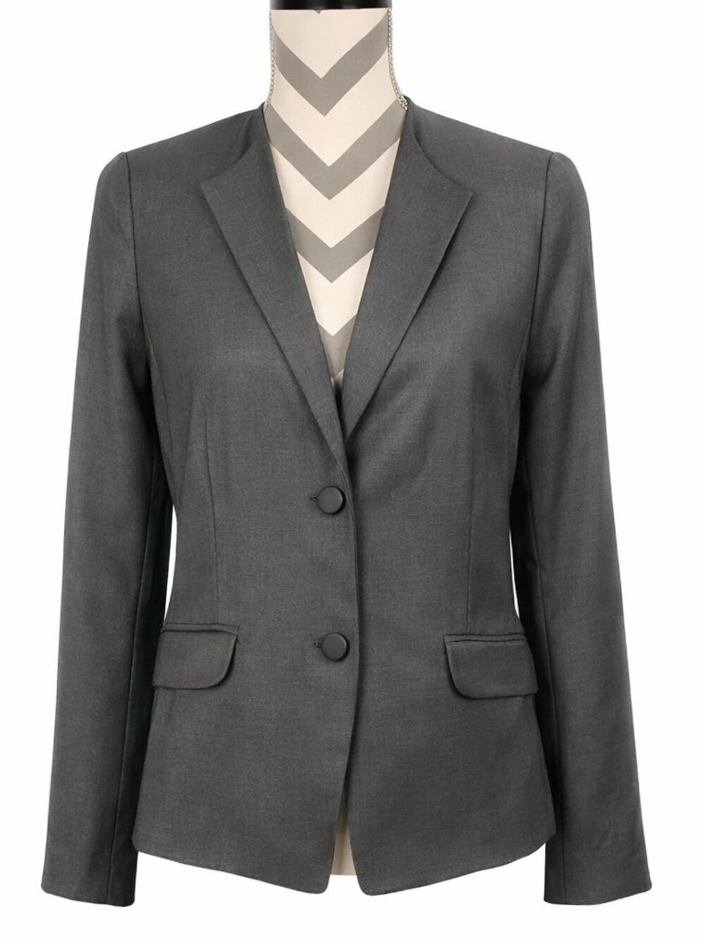 GAP Charcoal Gray Stretch Career Blazer Jacket Size 6